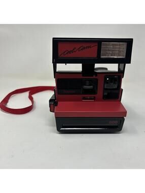 Polaroid 600 Cool Cam Red And Black Instant Camera With Strap Needs Film Pack